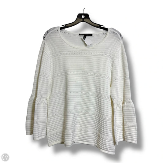 Top Long Sleeve By White House Black Market In White, Size: M