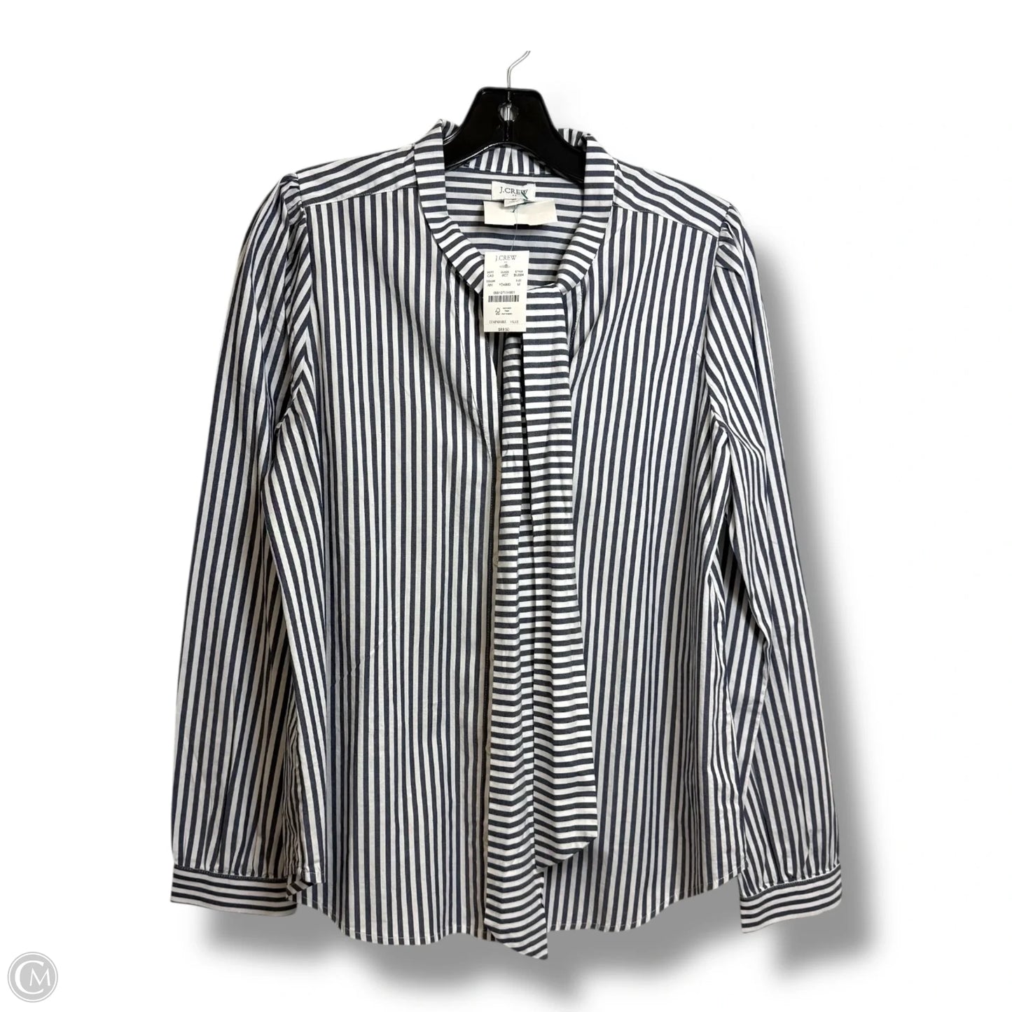 Top Long Sleeve By J. Crew In Striped Pattern, Size: M