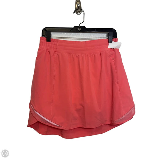 Athletic Skirt By Lululemon In Orange, Size: 10