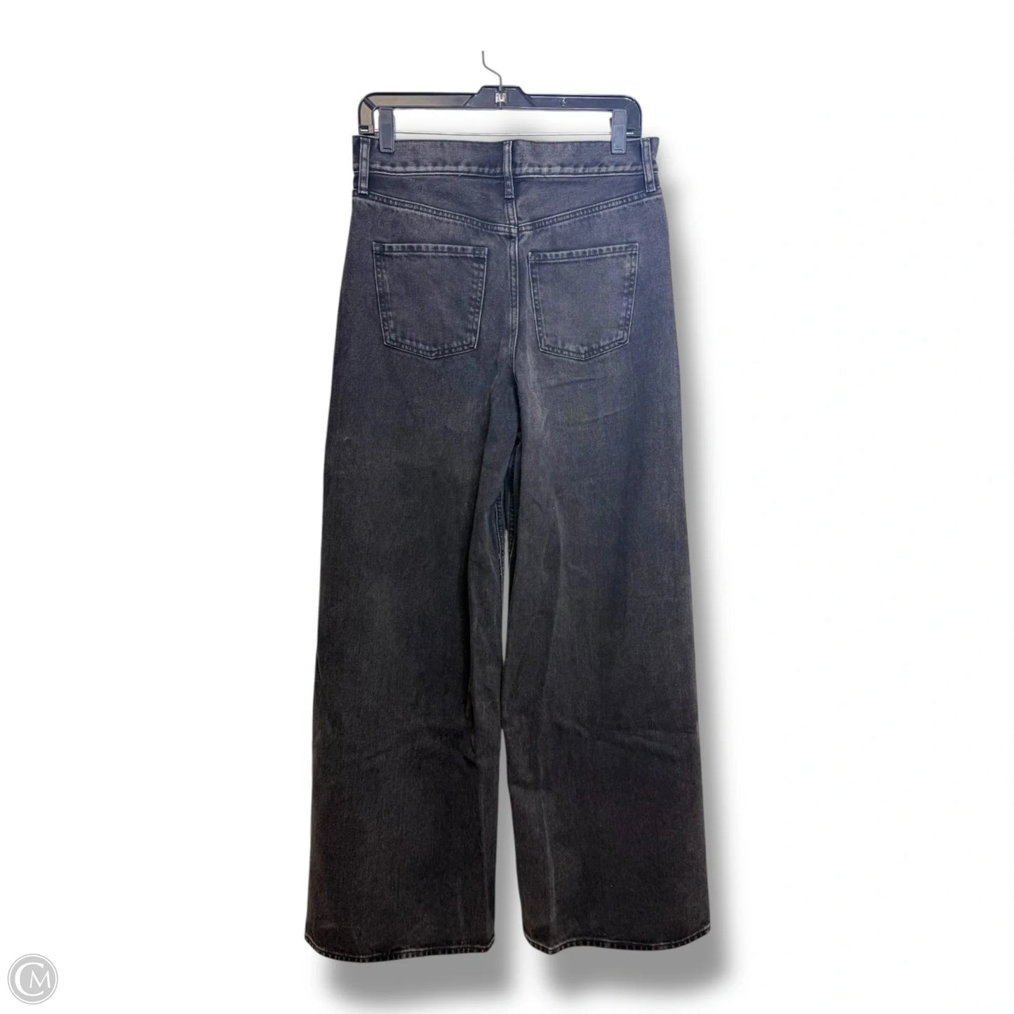 Jeans high rise Wide Leg By Express In Black, Size: 6