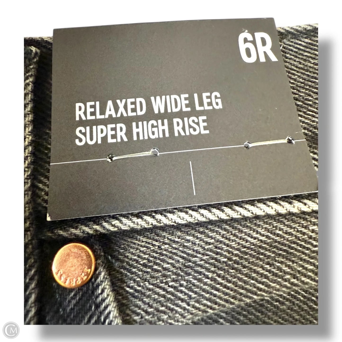 Jeans high rise Wide Leg By Express In Black, Size: 6