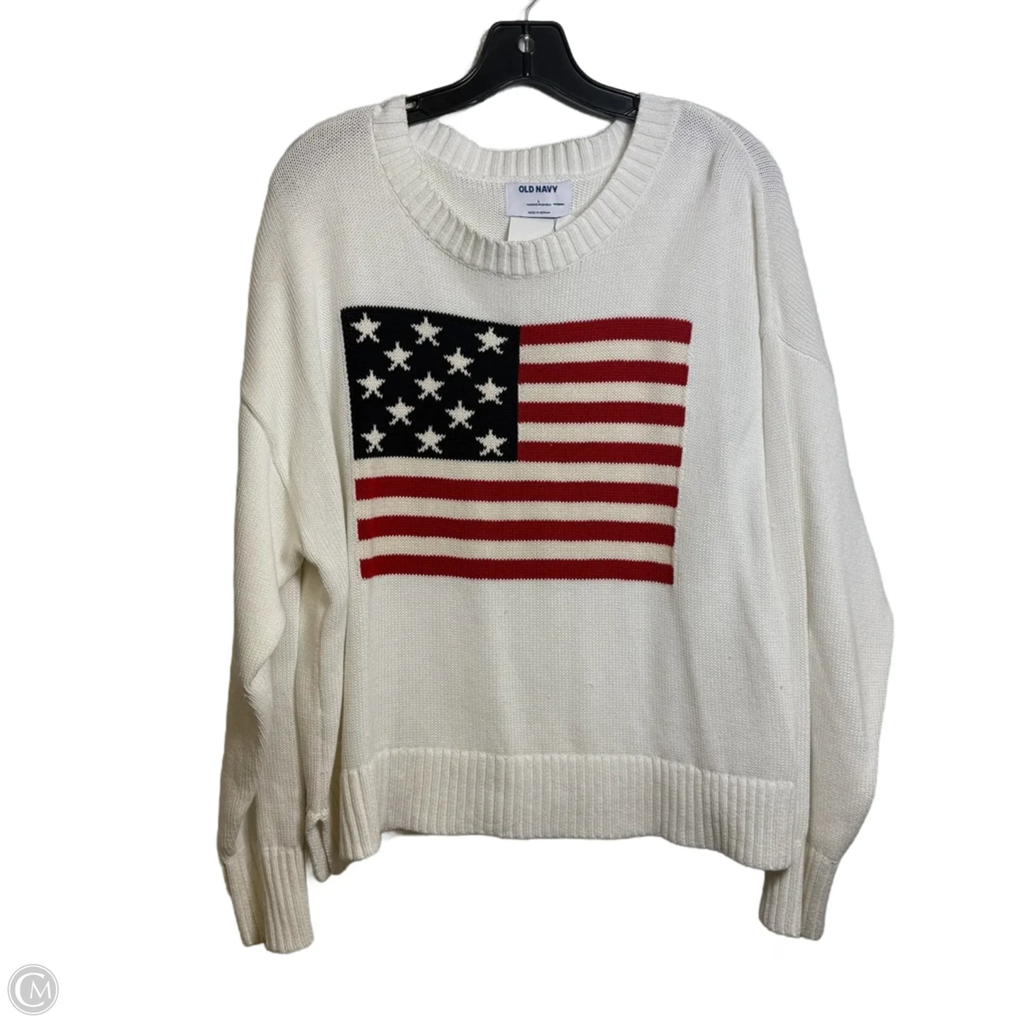 Top Long Sleeve By Old Navy In White, Size: L
