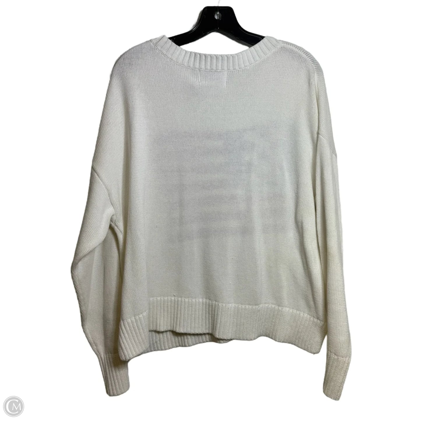 Top Long Sleeve By Old Navy In White, Size: L
