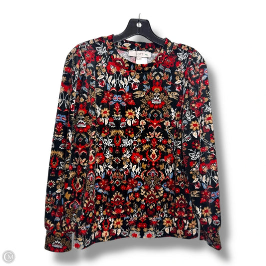 Top Long Sleeve By Loft In Floral Print, Size: Xs