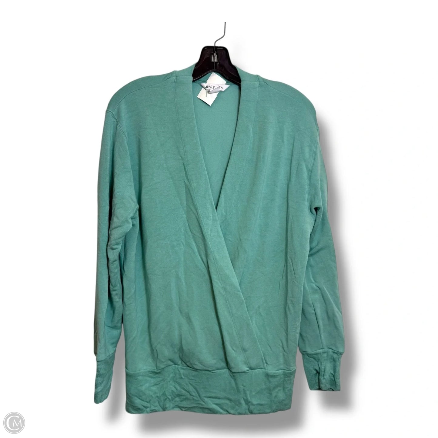 Top Long Sleeve Basic By Athleta In Green, Size: S