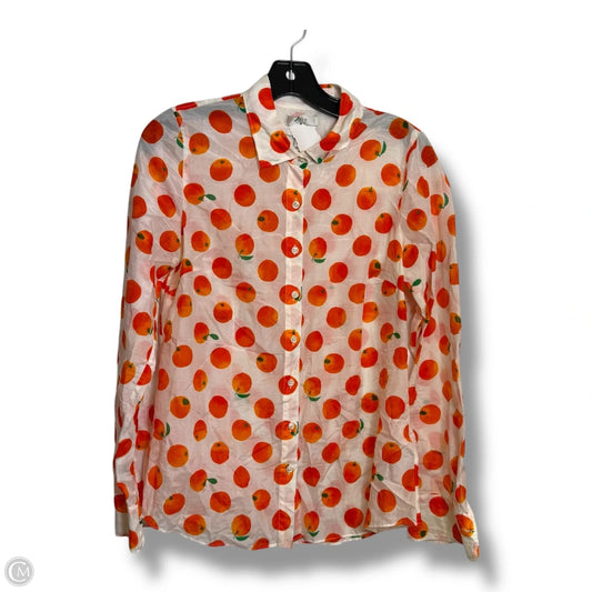Top Long Sleeve By J. Crew In Orange, Size: 4