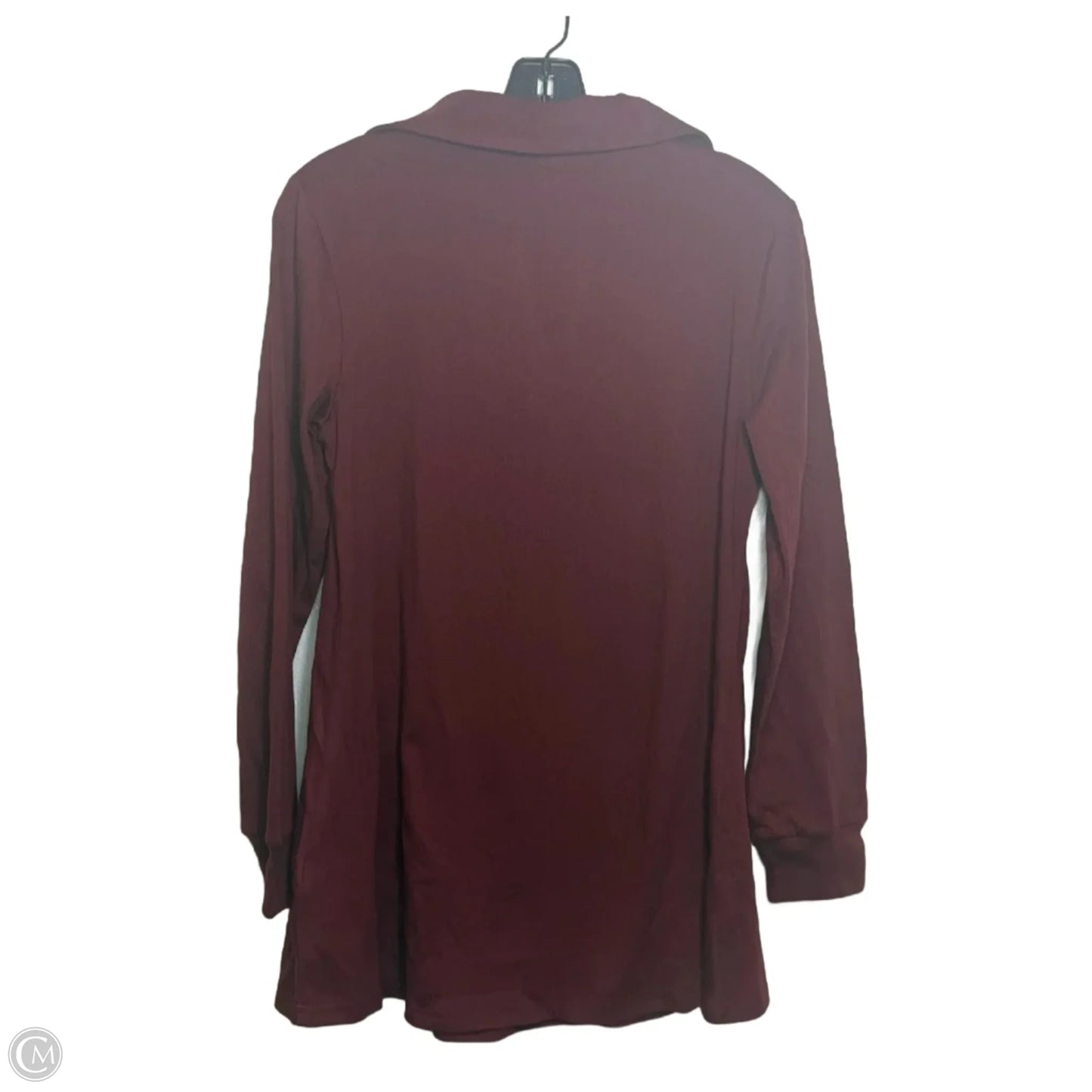 Top Long Sleeve Basic By Clothes Mentor In Maroon, Size: M