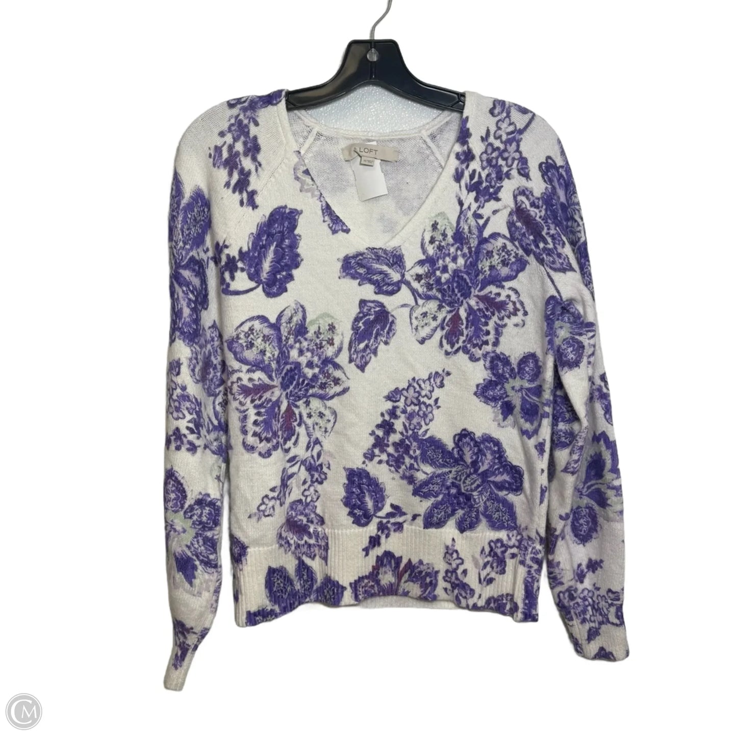 Sweater By Loft In Purple, Size: Xs