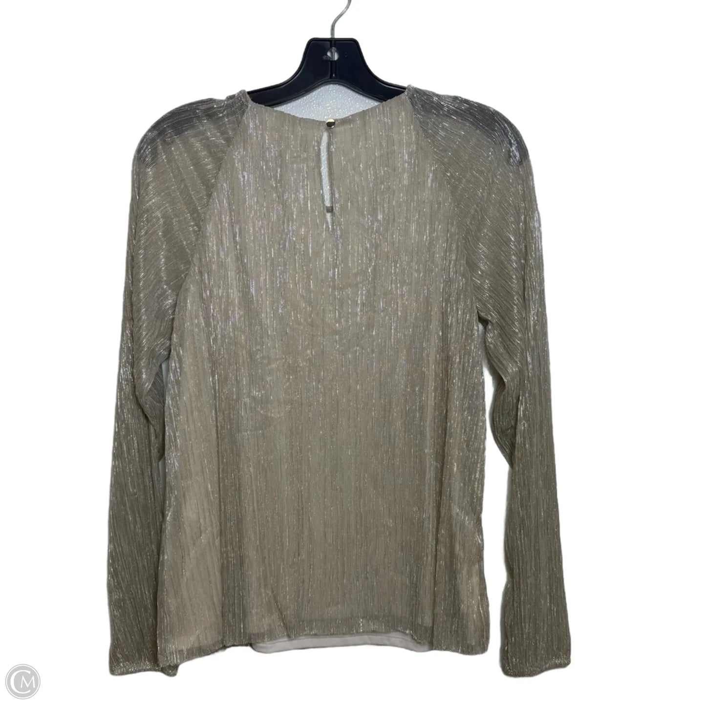 Top Long Sleeve By White House Black Market In Gold, Size: M