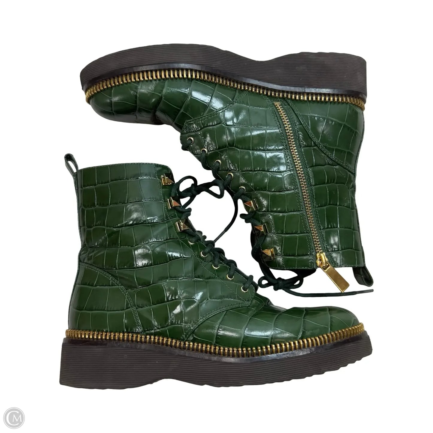 Boots Designer By Michael Kors In Green, Size: 8