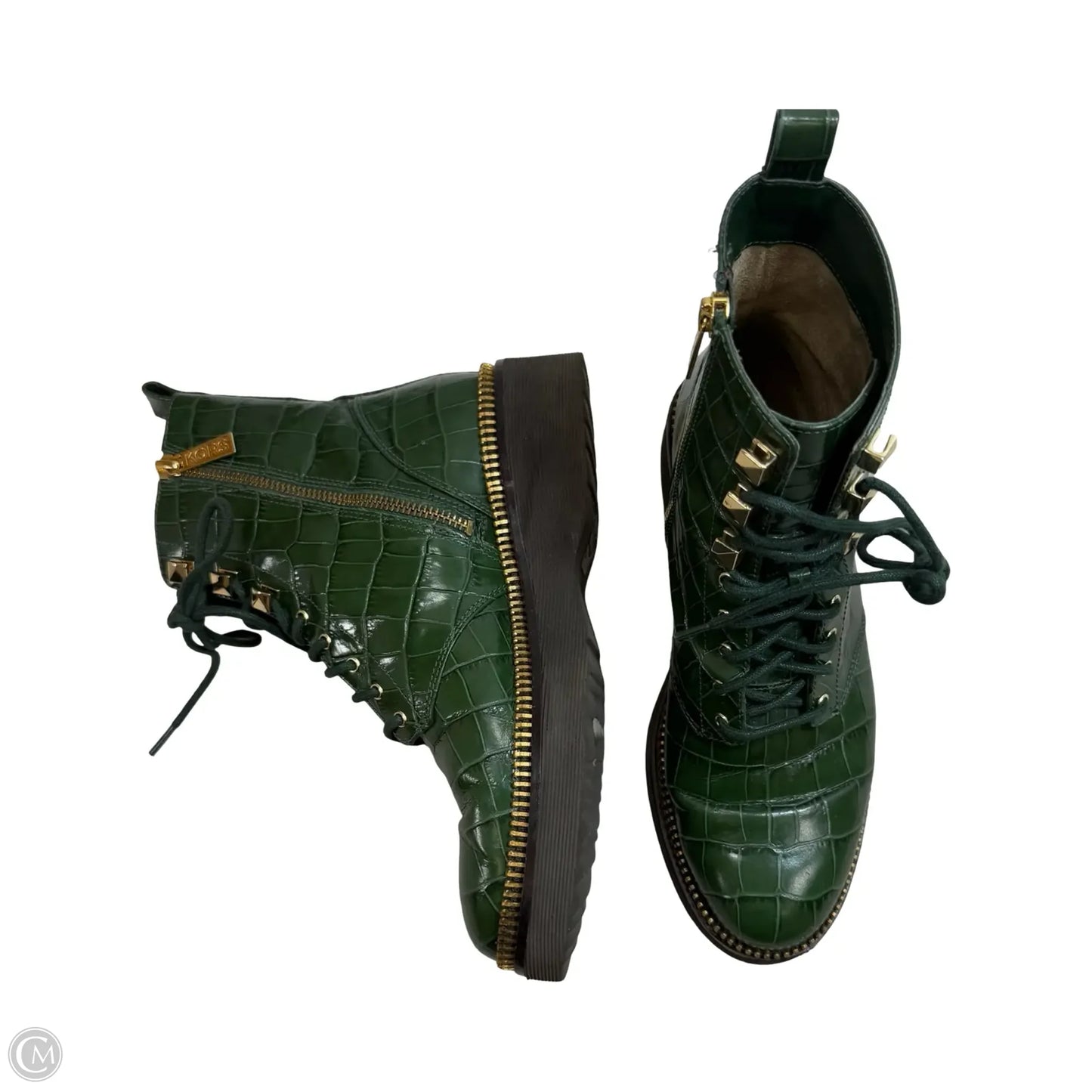 Boots Designer By Michael Kors In Green, Size: 8