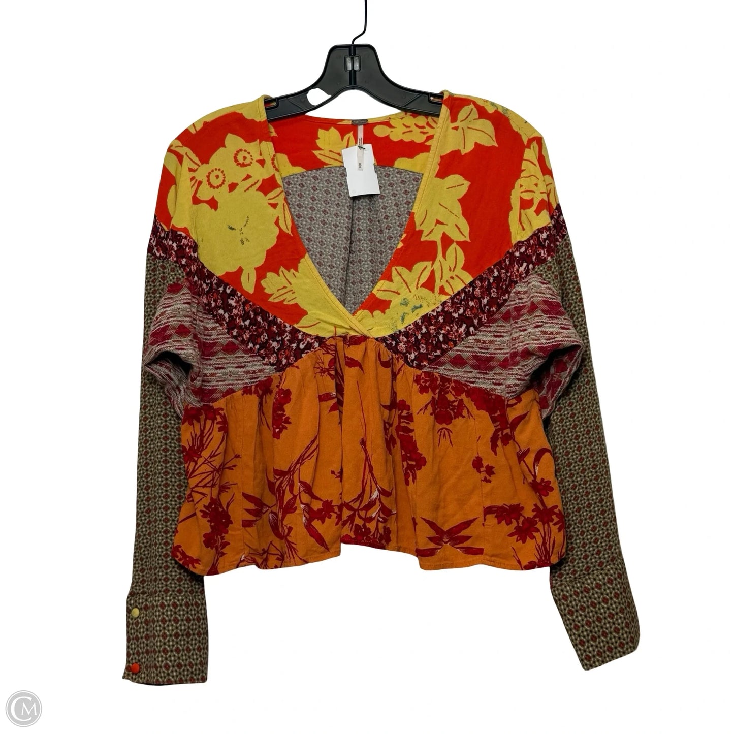 Top Long Sleeve By Free People In Multi-colored, Size: M