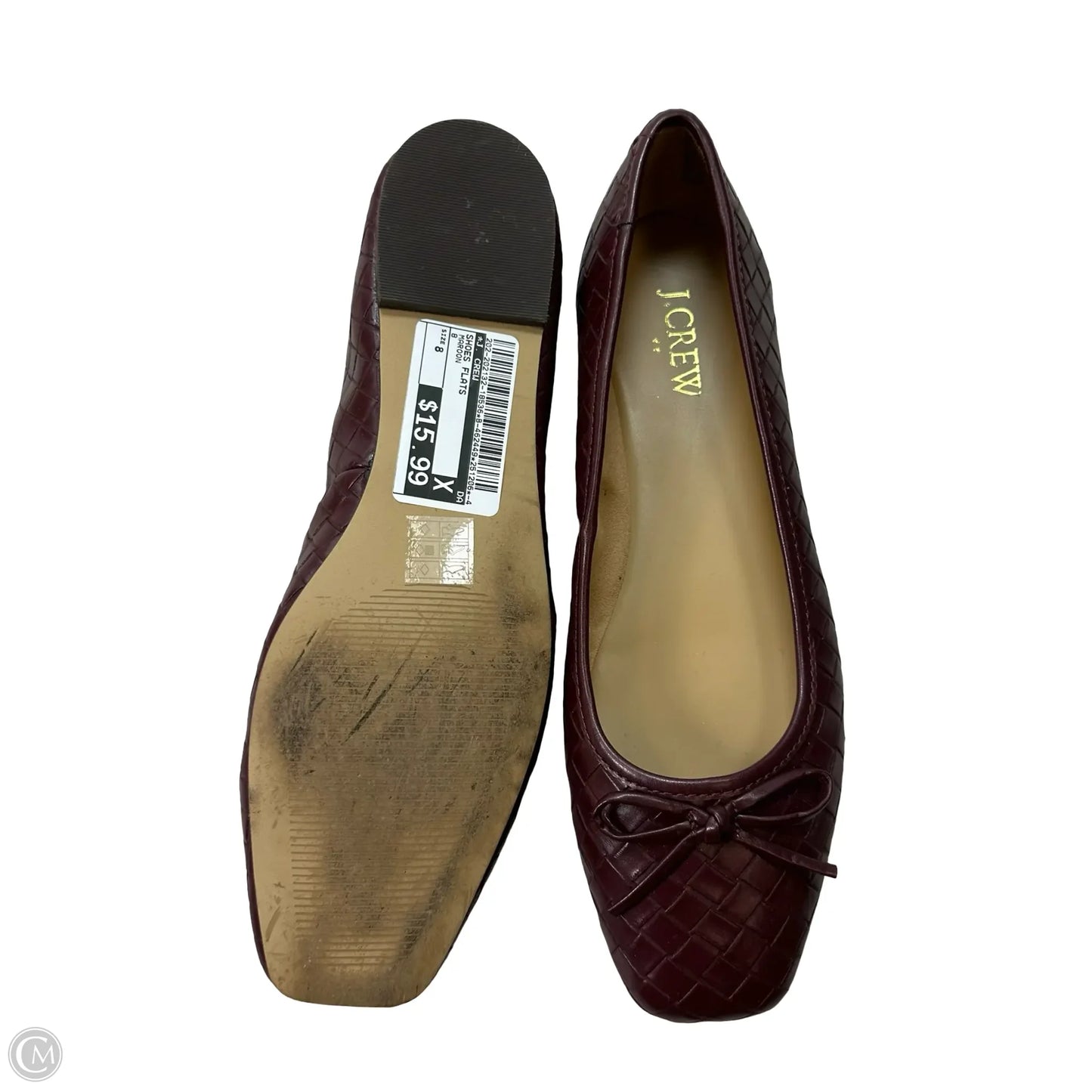 Shoes Flats By J. Crew In Maroon, Size: 8