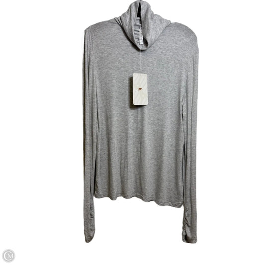 Top Long Sleeve By Fabletics In Grey, Size: Xl