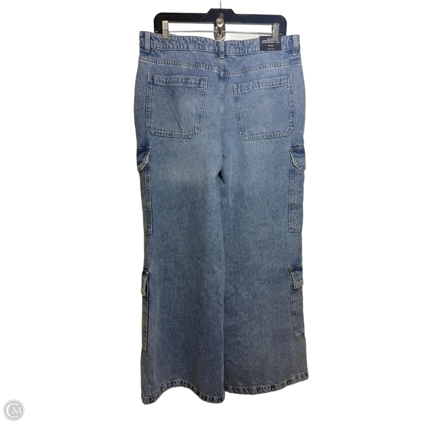 Relaxed Jeans Wide Leg By Divided In Blue Denim, Size: 10