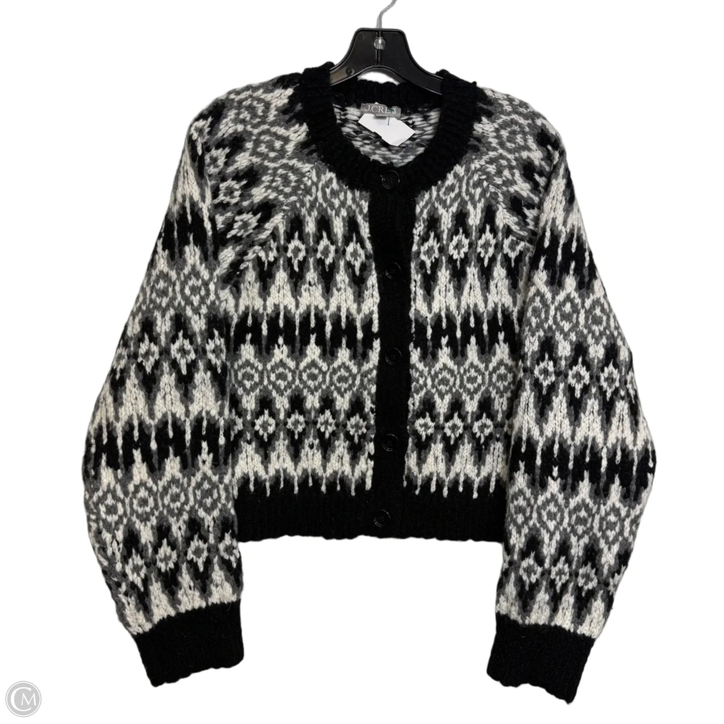 Cardigan By J. Crew In Black & White, Size: L