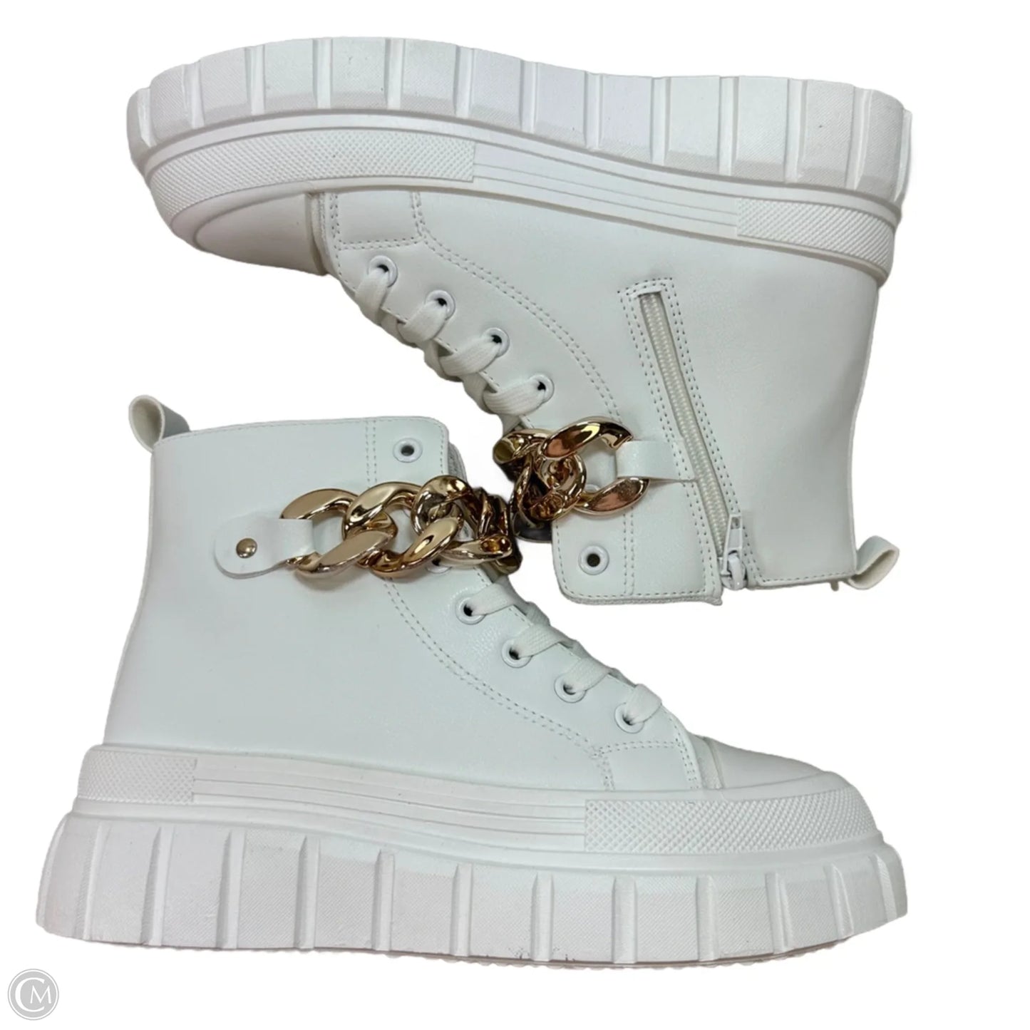 Boots Hiking By Olivia Miller In White, Size: 9