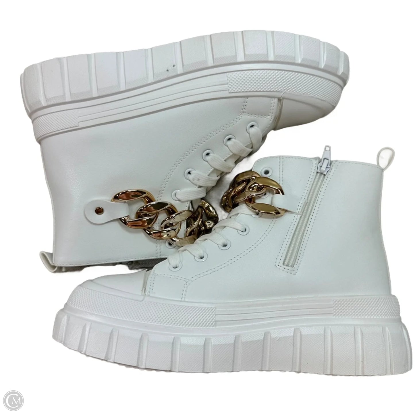 Boots Hiking By Olivia Miller In White, Size: 9