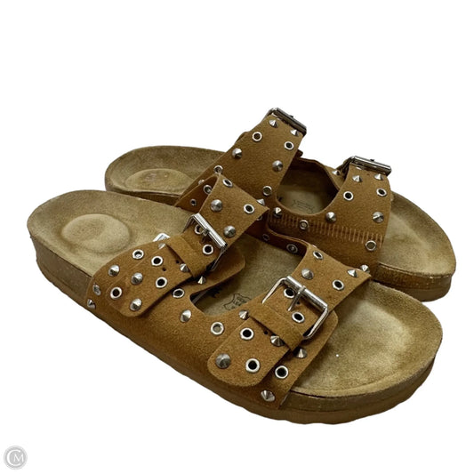 Sandals Flats By Cushionaire In Tan, Size: 8.5
