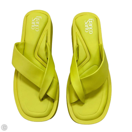 Sandals Flats By Franco Sarto In Yellow, Size: 8.5