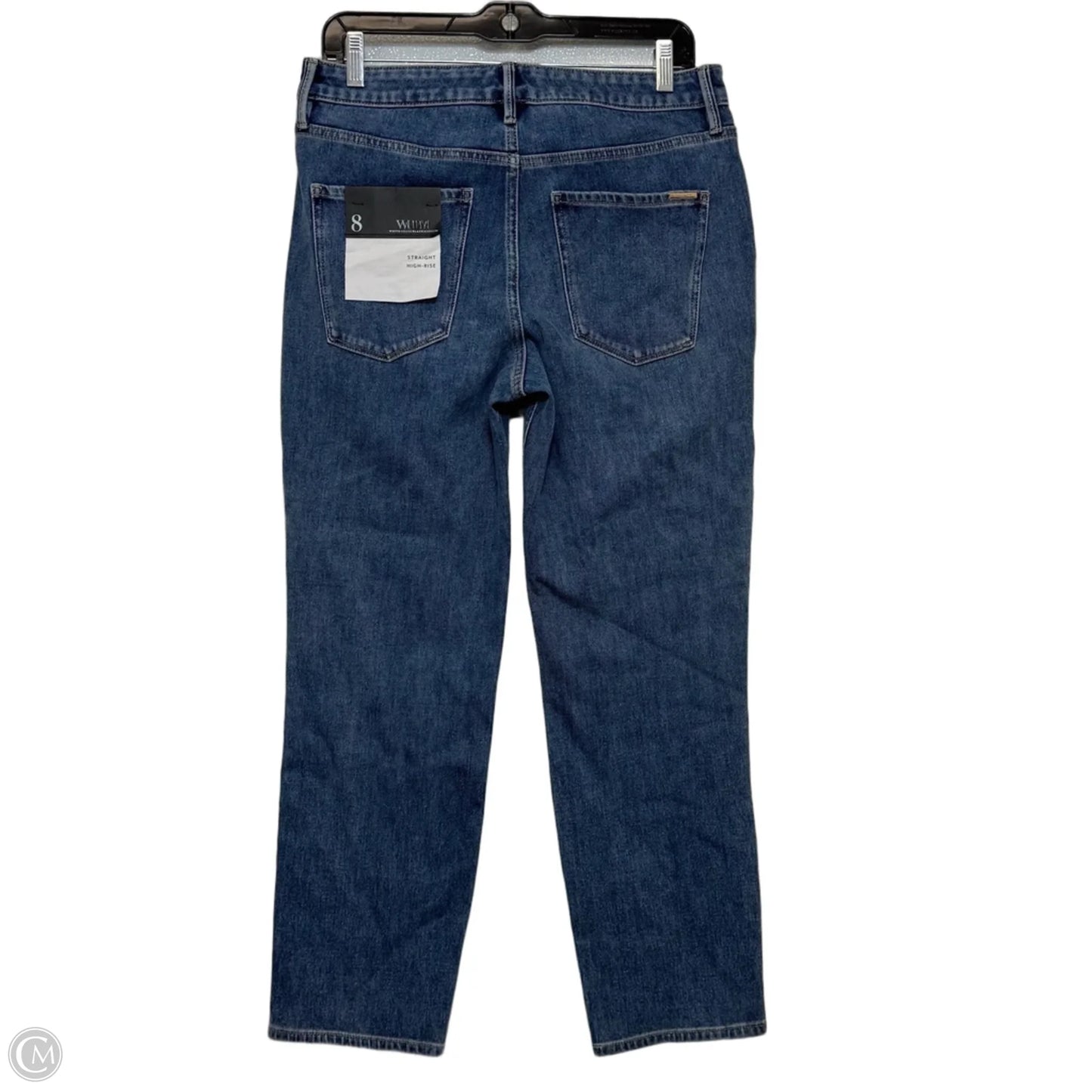 Jeans high rise Straight By White House Black Market In Blue Denim, Size: 8