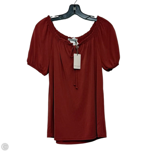 Top Short Sleeve By Green Envelope In Bronze, Size: M