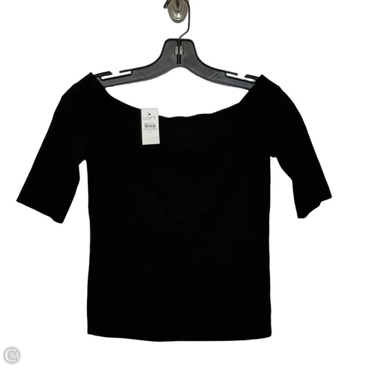 Top Short Sleeve By Loft In Black, Size: M