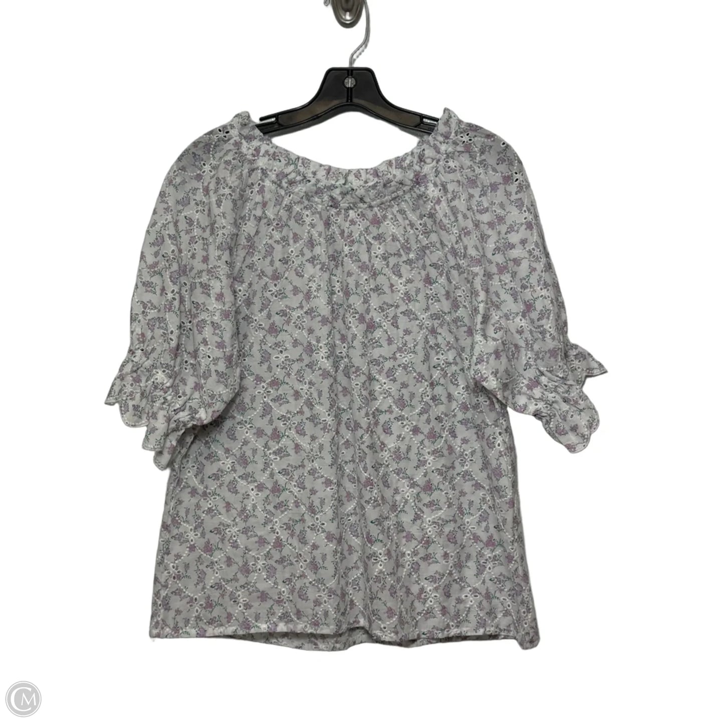 Top Short Sleeve Basic By Jennifer & Grace In Floral Print, Size: M