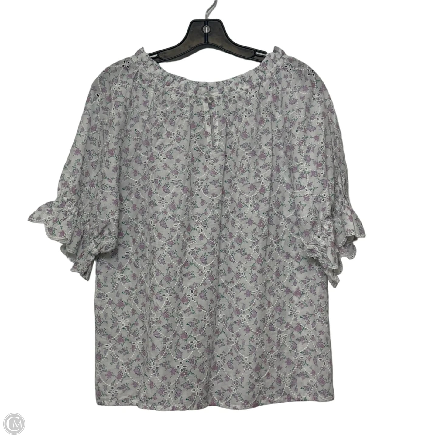 Top Short Sleeve Basic By Jennifer & Grace In Floral Print, Size: M