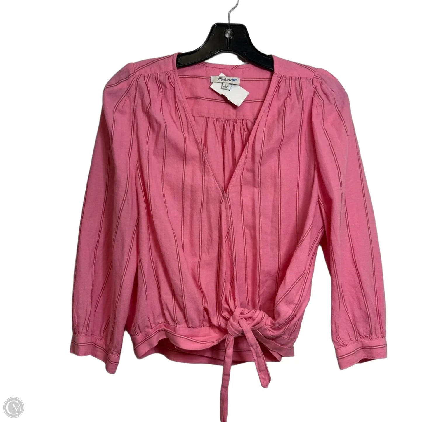 Top Long Sleeve By Madewell In Pink, Size: M