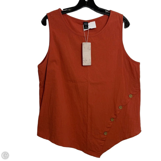 Top Sleeveless By Emery Rose In Orange, Size: Xl