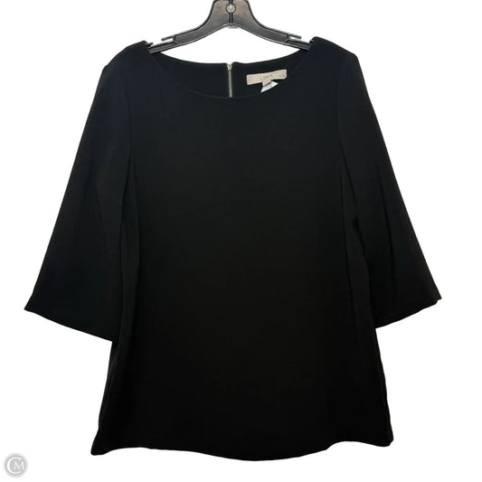 Top 3/4 Sleeve By Loft In Black, Size: Lp