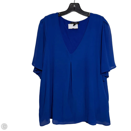Top Short Sleeve By Banana Republic In Blue, Size: L