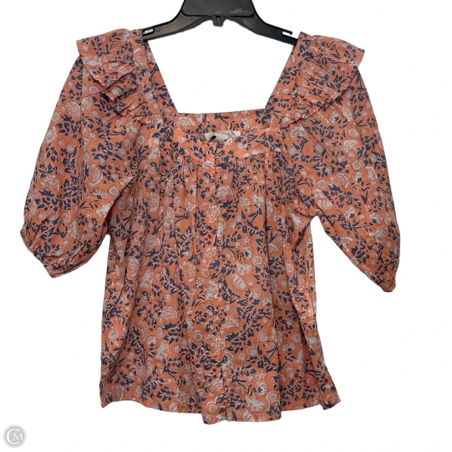 Top Short Sleeve By Cleobella In Orange, Size: S