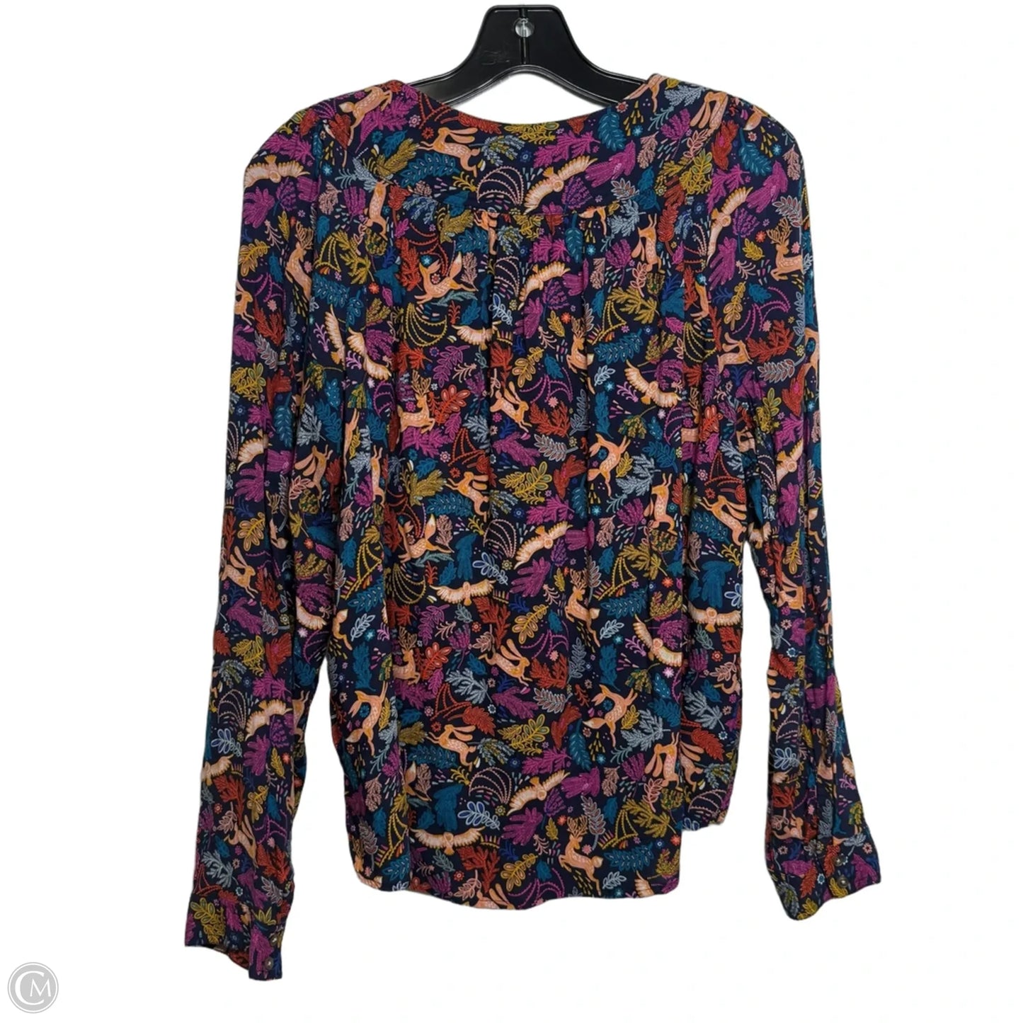 Top Long Sleeve By Anthropologie In Animal Print, Size: 12