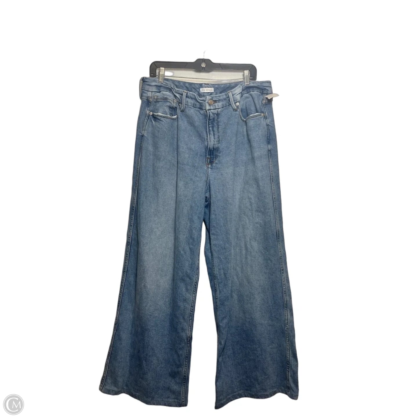 Jeans Straight By Good American In Blue Denim, Size: 16