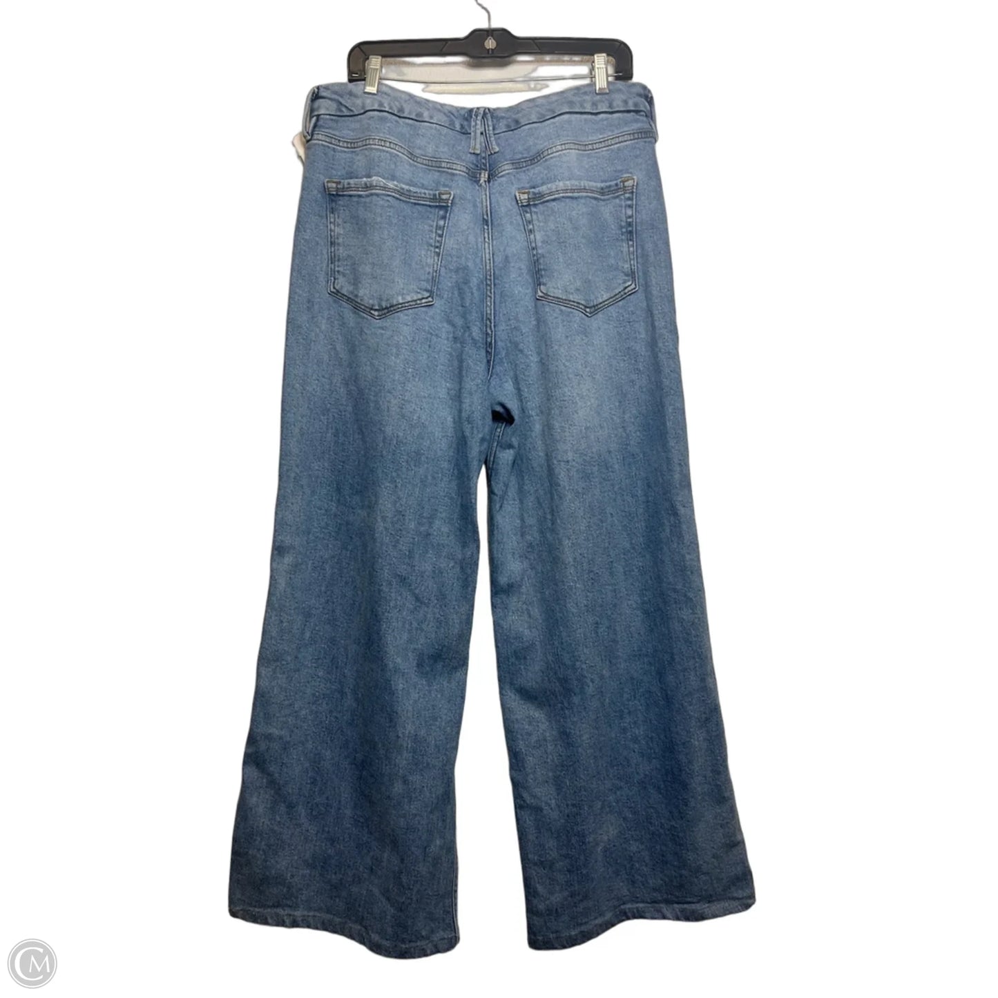 Jeans Straight By Good American In Blue Denim, Size: 16