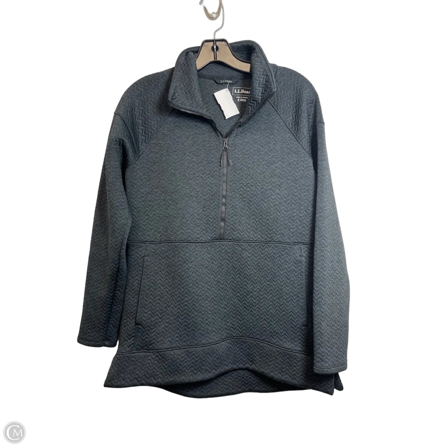 Athletic Top Long Sleeve Collar By L.l. Bean In Black, Size: S