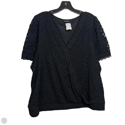 Top short Sleeve By Torrid In Black, Size: 3x