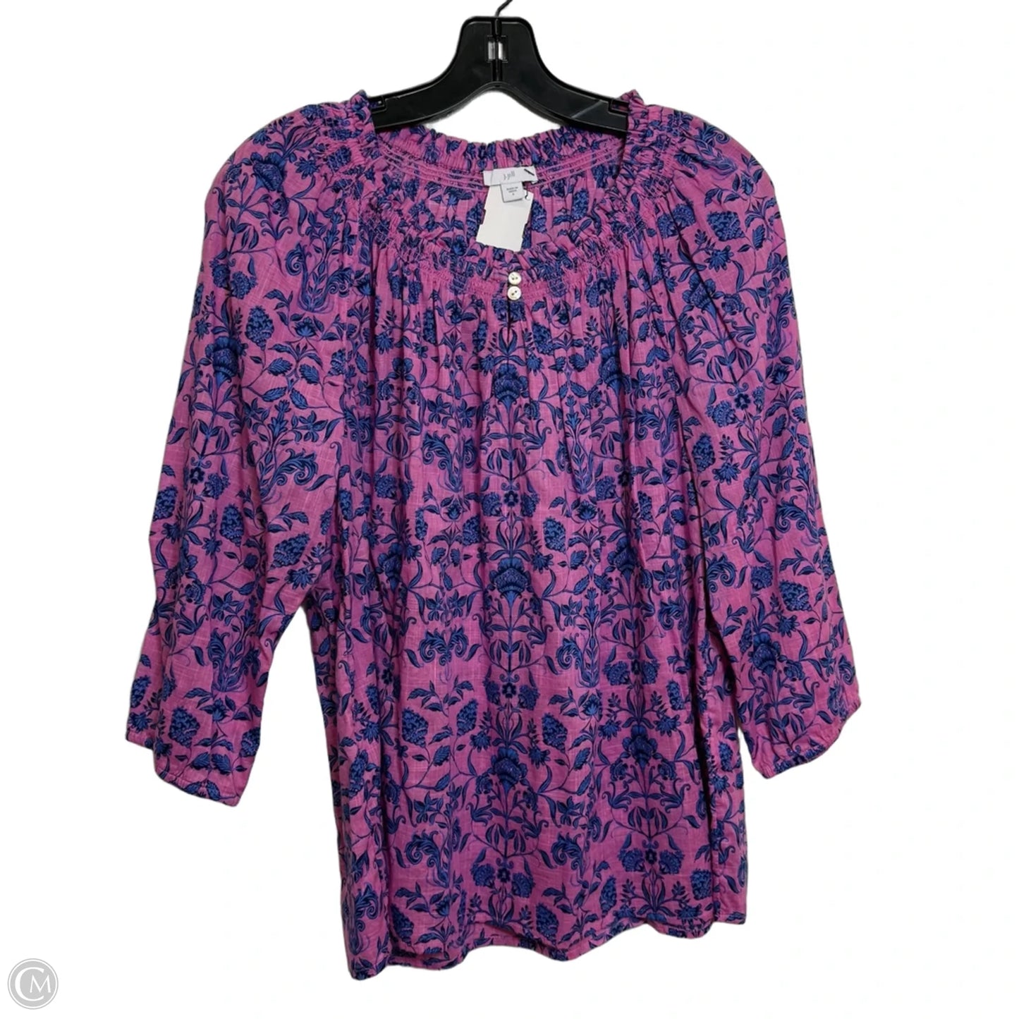 Top Long Sleeve By J. Jill In Floral Print, Size: S