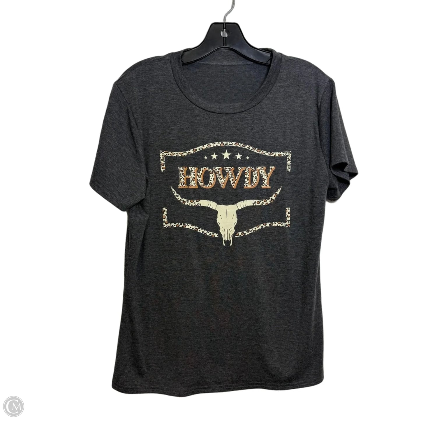 Top Short Sleeve Basic By Clothes Mentor In Grey, Size: M