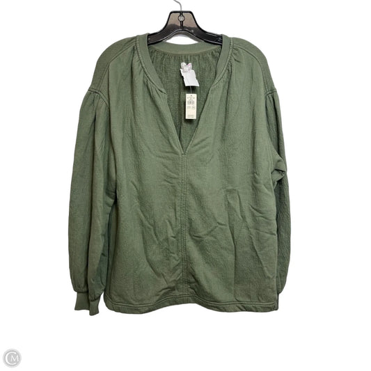 Top Long Sleeve By Aerie In Green, Size: Xxs