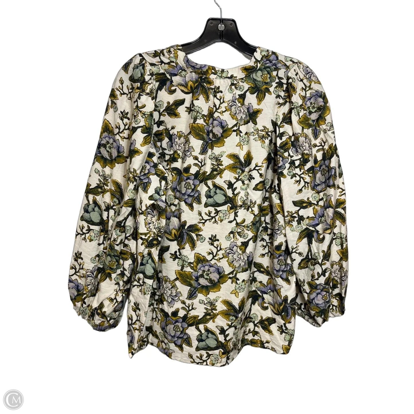 Top Long Sleeve By Loft In Geometric Pattern, Size: Xs