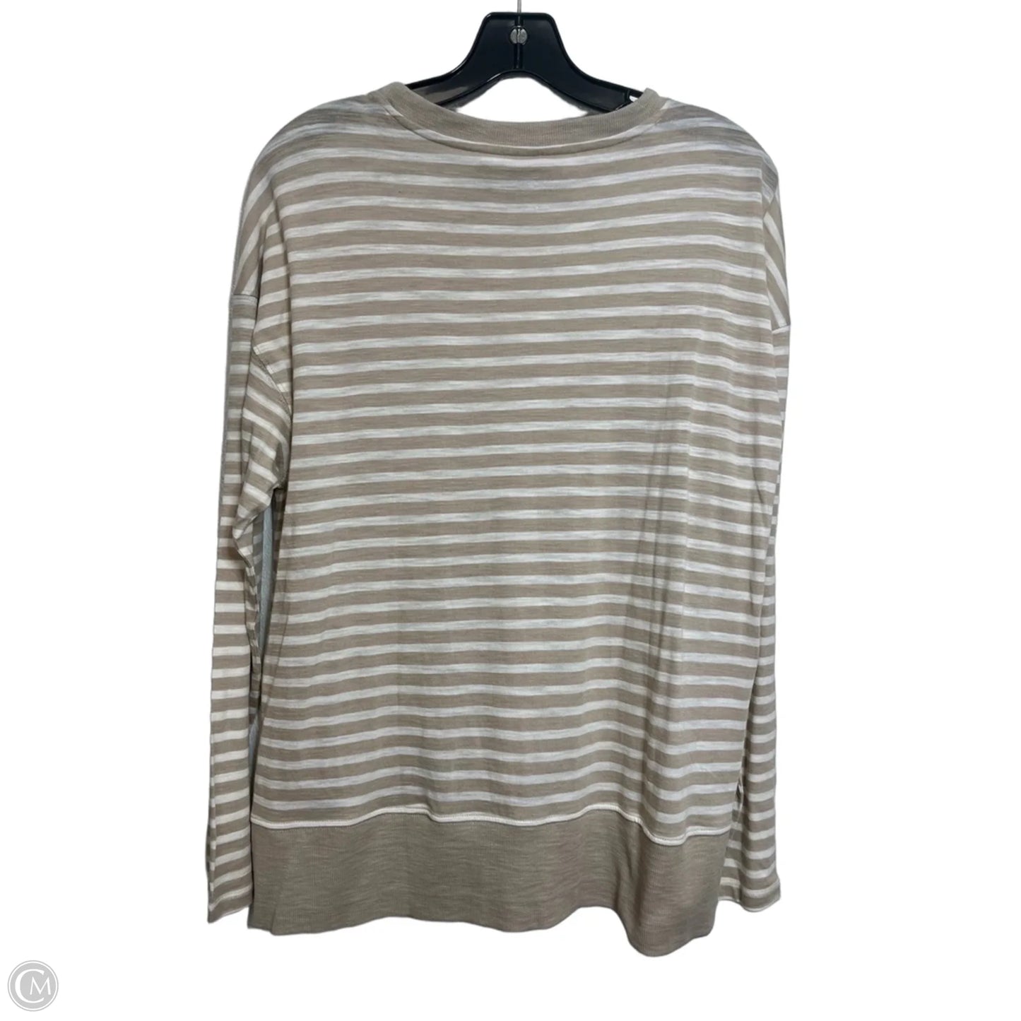 Top Long Sleeve Basic By Lou & Grey In Striped Pattern, Size: M