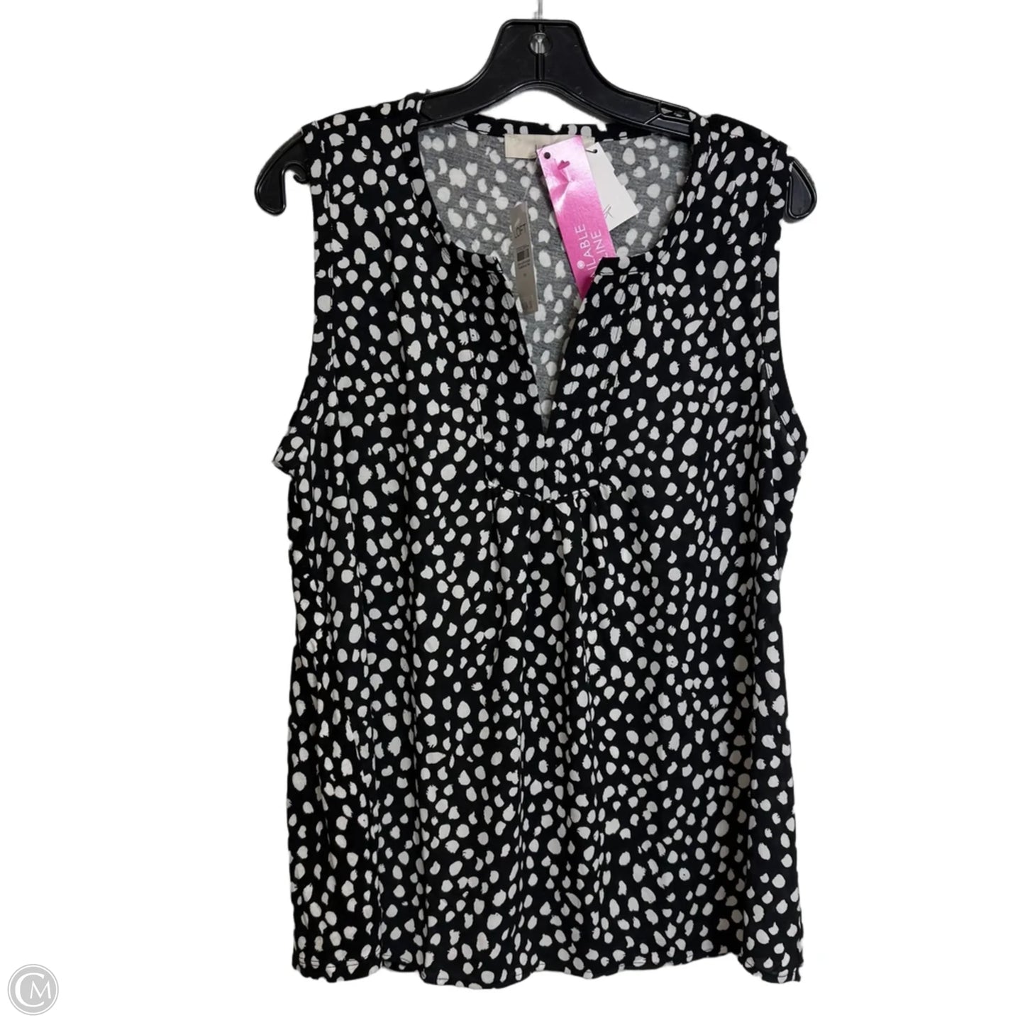 Top Sleeveless Basic By Loft In Polkadot Pattern, Size: M