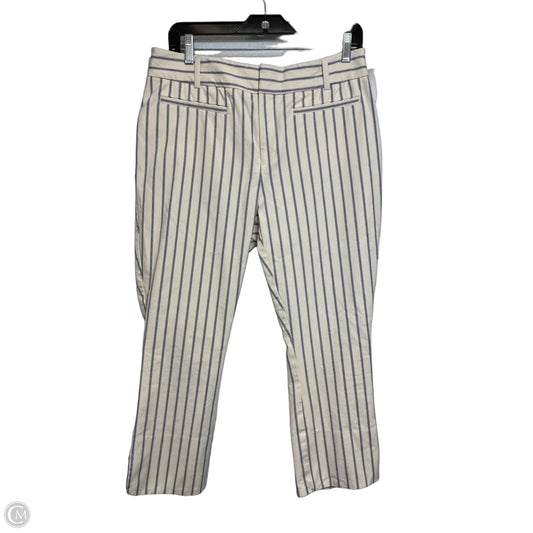 Pants Cropped By Anthropologie In Striped Pattern, Size: 10