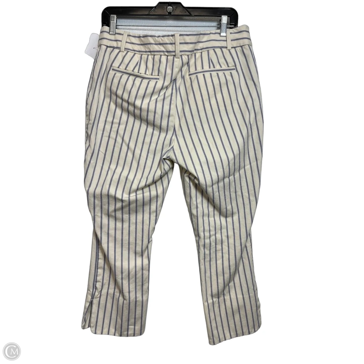 Pants Cropped By Anthropologie In Striped Pattern, Size: 10