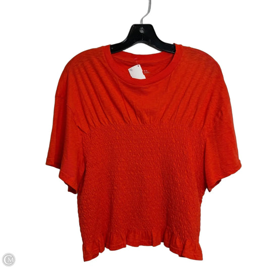 Top Short Sleeve By Aerie In Orange, Size: Xl