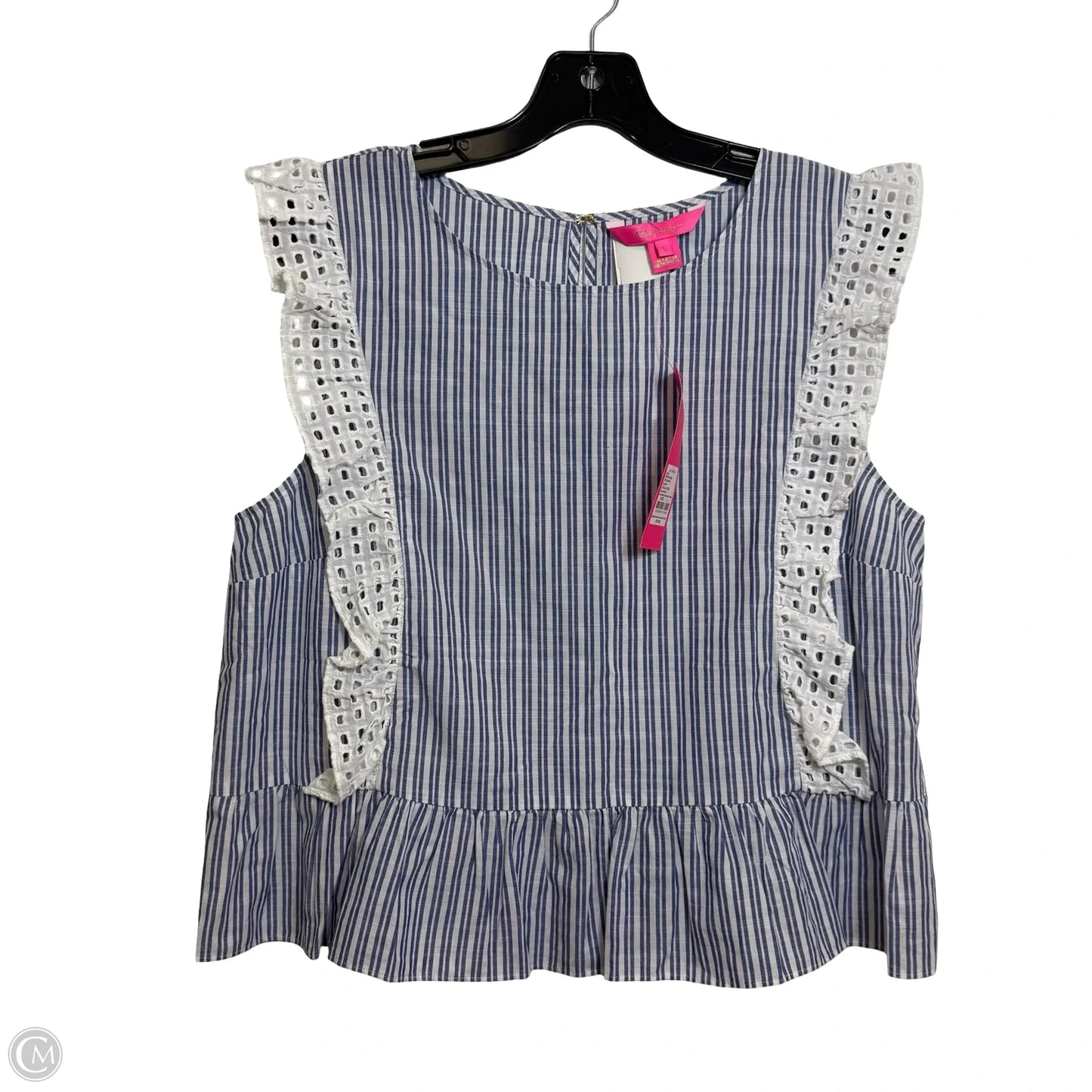 Top Sleeveless Designer By Lilly Pulitzer In Striped Pattern, Size: L