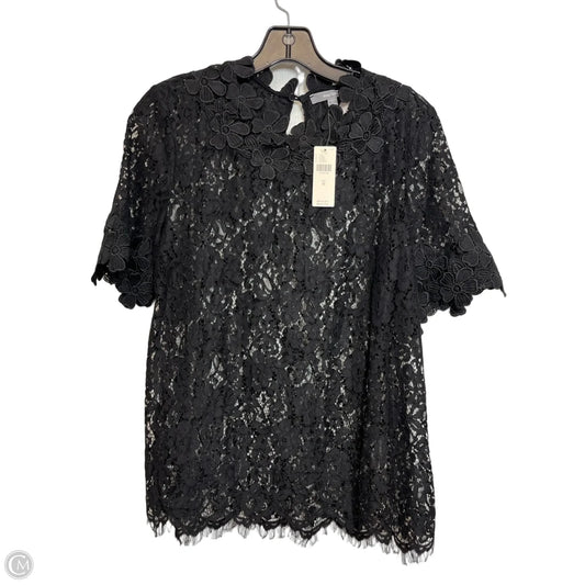Top Short Sleeve By Anthropologie In Black, Size: M